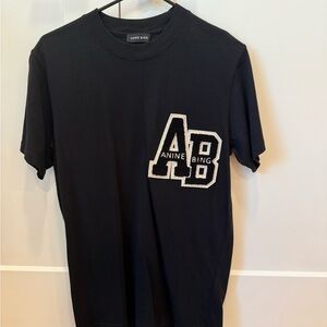 Anine Bing NEW! Black Tee with Bold Logo